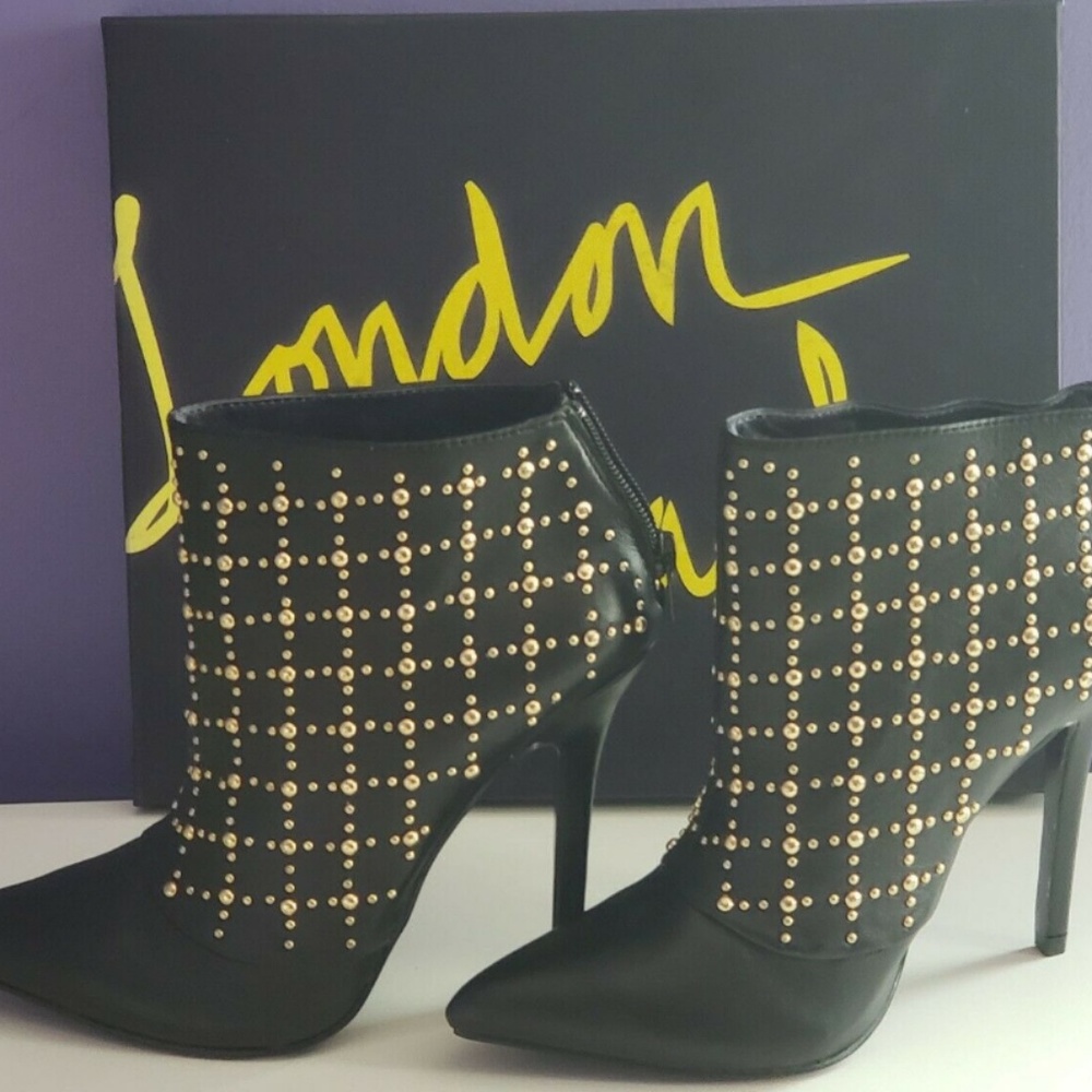 Diane Studded Booties in Black by Taylor Trash - Picture 2 of 8